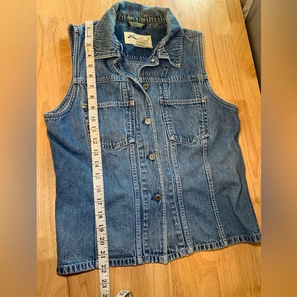 Vintage Eddie Bauer Denim vest  Size medium - Picture 8 of 9